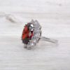 LARGE RED OVAL CUBIC ZIRCONIA RING - Image 3