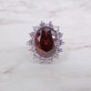 LARGE RED OVAL CUBIC ZIRCONIA RING - Image 9