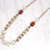 ANIMAL PRINT SHELL & GLASS BEADED NECKLACE - Image 5