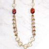 ANIMAL PRINT SHELL & GLASS BEADED NECKLACE - Image 6