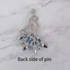 CRYSTAL GLAMOROUS LADY IN AQUA BLUE DRESS BROOCH - Image 7