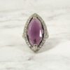 PURPLE & CLEAR CRYSTAL RING - Image 3