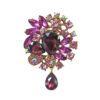 LARGE PURPLE CRYSTAL BROOCH
