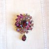 LARGE PURPLE CRYSTAL BROOCH - Image 4