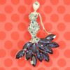 FASHION LADY MERMAID CRYSTAL PIN BROOCH - Image 2