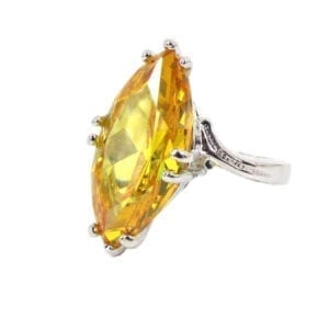 ring with large yellow gemstone