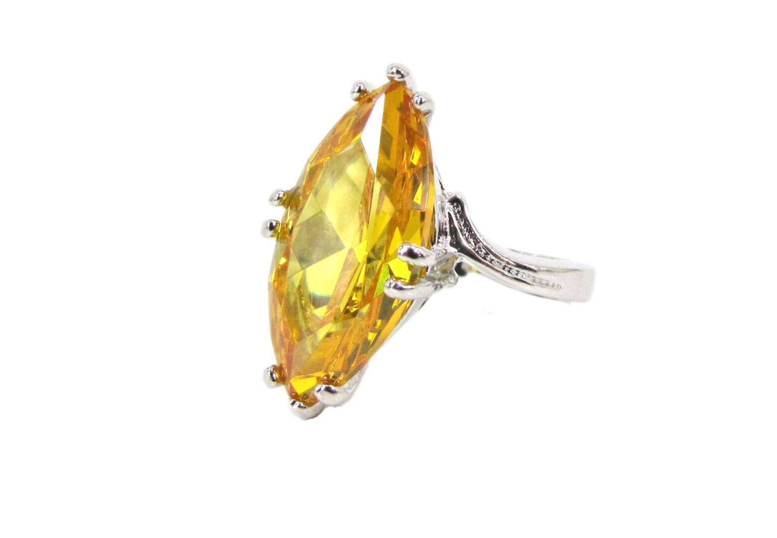 ring with large yellow gemstone