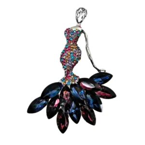 CRYSTAL GLAMOROUS LADY PIN