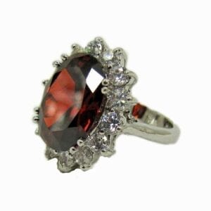 ring with garnet gemstone