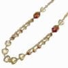 necklace with animal print beads and large crystals