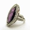 PURPLE & CLEAR CRYSTAL RING - Image 2