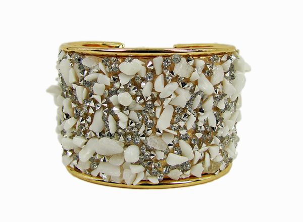 bangle with sharp white crystals