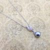 GRAY PEARL & CRYSTAL PENDANT - Image 4