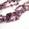 PURPLE GLASS & STONE THREE ROW NECKLACE - Image 5