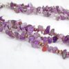 PURPLE GLASS & STONE THREE ROW NECKLACE - Image 7