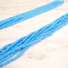 LONG TURQUOISE & WHITE SEED BEAD MULTI STRAND NECKLACE - Image 7
