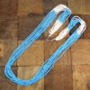 LONG TURQUOISE & WHITE SEED BEAD MULTI STRAND NECKLACE - Image 9