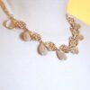 WHITE CATS EYE & CRYSTAL NECKLACE SET - Image 3