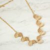 WHITE CATS EYE & CRYSTAL NECKLACE SET - Image 6