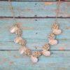 WHITE CATS EYE & CRYSTAL NECKLACE SET - Image 9