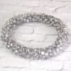 SPARKLING GRAY BLACK DIAMOND ALL GLASS BEADED BRACELET - Image 4