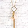 CRYSTAL CLOVER PENDANT WITH ROSE QUARTZ STONES - Image 3