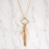 CRYSTAL CLOVER PENDANT WITH ROSE QUARTZ STONES - Image 5