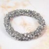 SPARKLING GRAY BLACK DIAMOND ALL GLASS BEADED BRACELET - Image 7