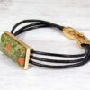 GREEN UNAKITE AGATE STONE BRACELET - Image 2