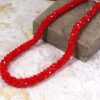 SPARKLING RED GLASS BEADED NECKLACE - Image 2
