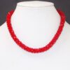 SPARKLING RED GLASS BEADED NECKLACE - Image 3