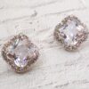 CUBIC ZIRCONIA STONE CLOVER SHAPE EARRINGS - Image 4