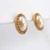 PEARL AND CRYSTAL OVAL EARRINGS - Image 3