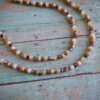 DOUBLE ROW NECK & EARRING SET WITH STONE, GLASS, AND METAL BEADS - Image 2