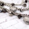 BLACK DIAMOND GLASS BEADED LAYERED NECKLACE - Image 5