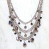 BLACK DIAMOND GLASS BEADED LAYERED NECKLACE - Image 3