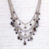 BLACK DIAMOND GLASS BEADED LAYERED NECKLACE - Image 6