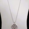 CLOVER PENDANT NECKLACE WITH CUBIC ZIRCONIA STONES - Image 3
