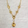 GOLD AND CLEAR CRYSTAL NECKLACE AND EARRING SET - Image 11