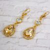 GOLD AND CLEAR CRYSTAL NECKLACE AND EARRING SET - Image 8