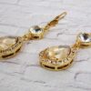 GOLD AND CLEAR CRYSTAL NECKLACE AND EARRING SET - Image 10