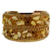 NATURAL SHELL AND GLASS BEAD CUFF BRACELET - Image 5