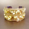 NATURAL SHELL AND GLASS BEAD CUFF BRACELET - Image 7