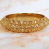 GOLDEN BANGLE BRACELET WITH METAL SWIRL WRAP - Image 9