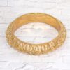 GOLDEN BANGLE BRACELET WITH METAL SWIRL WRAP - Image 6