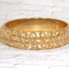 GOLDEN BANGLE BRACELET WITH METAL SWIRL WRAP - Image 7