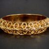 GOLDEN BANGLE BRACELET WITH METAL SWIRL WRAP - Image 4