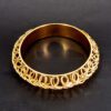 GOLDEN BANGLE BRACELET WITH METAL SWIRL WRAP - Image 8