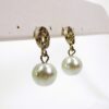 WHITE PEARL AND CRYSTAL EARRINGS - Image 2