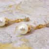 PEARL AND CRYSTAL DROP EARRING - Image 4